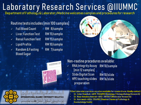 Laboratory Research Services @ IIUMMC
