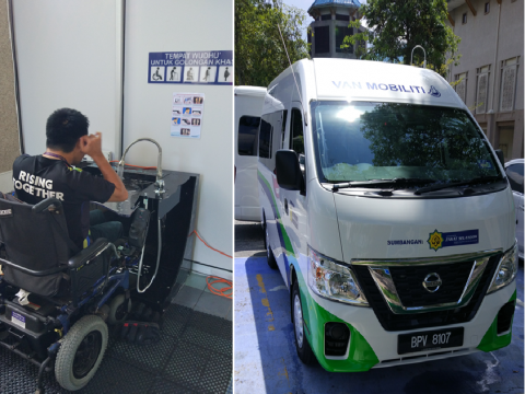 The Disability Service Unit (DSU) receive two contributions for the IIUM disabled community