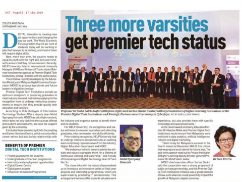 KICT has been award as one of the Premier Digital Tech institutions by MDEC.