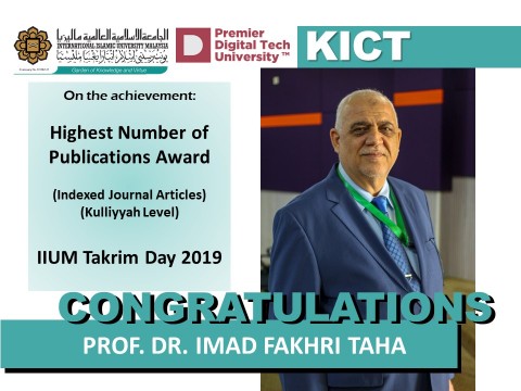 Congratulations to  Prof. Dr. Imad Fakhri Taha