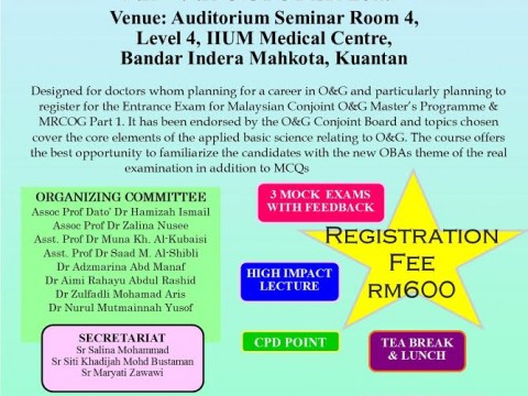 Obstetrics and Gynaecology Assessment Course (MOGA COURSE)