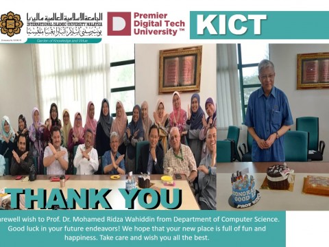 Farewell wish to Prof. Dr. Mohamed Ridza Wahiddin 