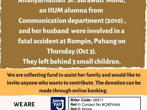 Donation Drive to help  Children of Allahyarhamah Surawati Mohd