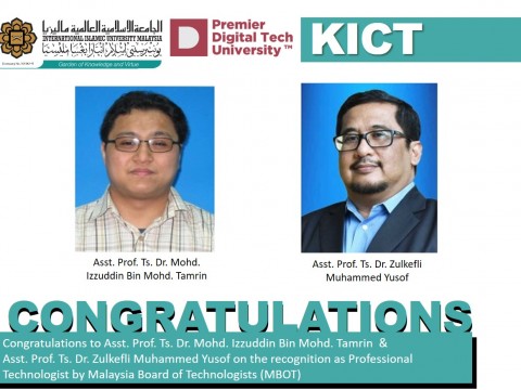 Congratulation Ts. Dr. Izzuddin & Ts. Dr. Zulkefli