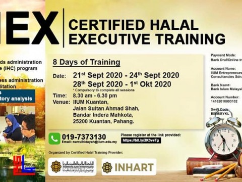 Certified Halal Executive Training September 2020