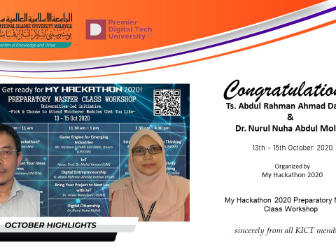 Congratulations to Ts. Abdul Rahman Ahmad Dahlan and Dr. Nurul Nuha 