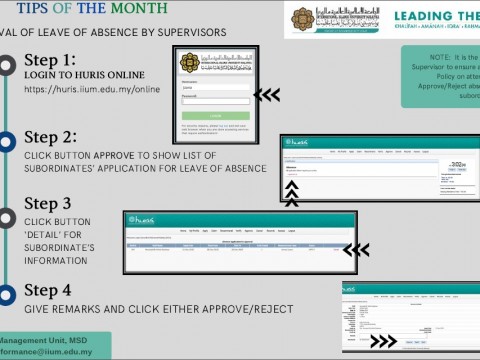 Tips of The Month : Approval of Leave of Absence by Supervisors