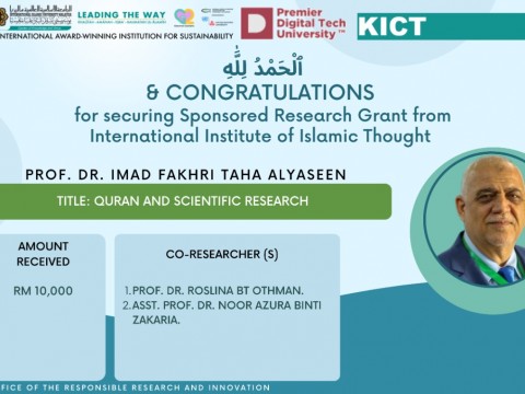 Congratulations to Prof. Dr. Imad Fakhri Taha Alyaseen