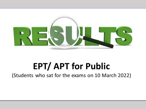 RELEASE OF RESULTS: EPT/APT FOR PUBLIC