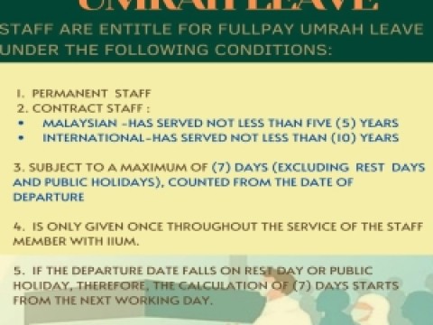 Tips of the Month : Umrah Leave