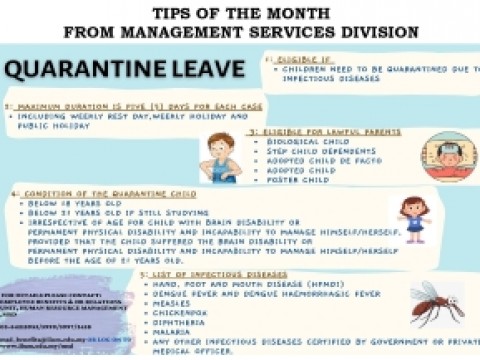 Tips of the Month : Quarantine Leave