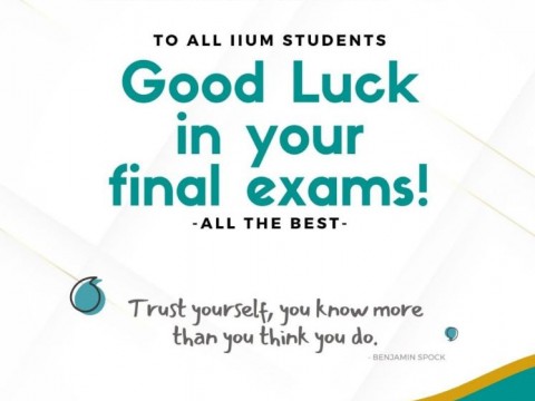 Good Luck in your final exams