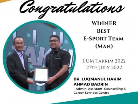 Winner of Best E-Sport Team (Man)