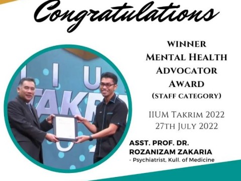 Mental Health Advocator Award (Staff Category) 