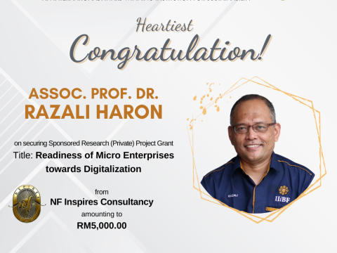 Heartiest Congratulation to Assoc. Prof. Dr. Razali Haron