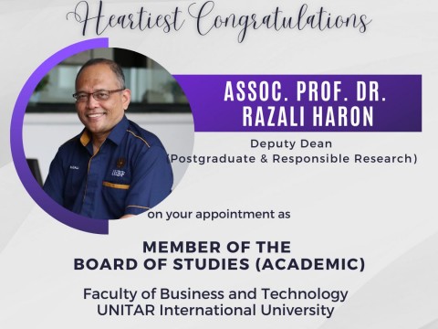 Heartiest Congratulations for Assoc. Prof. Dr. Razali Haron