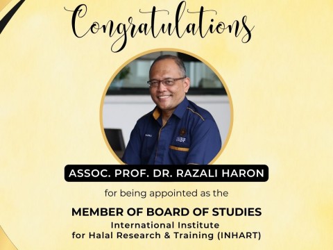 Congratulations to Assoc. Prof. Dr. Razali Haron