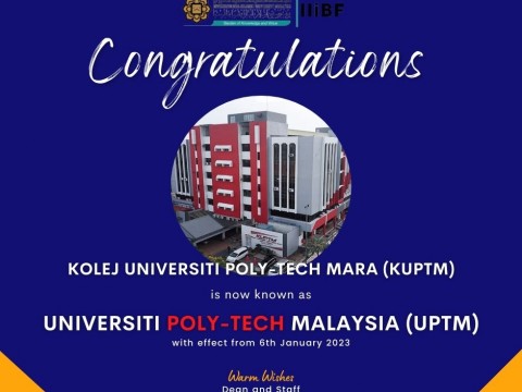 Congratulations Prof. Dr. Abdul Rahim Abdul Rahman, Vice Chancellor (Universiti Poly-Tech Malaysia)