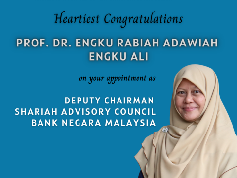 Heartiest Congratulations to Prof. Dr. Engku Rabiah Adawiah Engku Ali