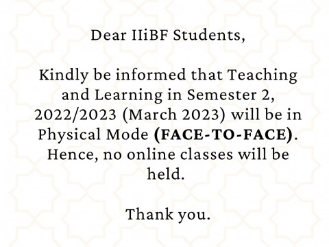 Teaching and Learning Mode : Semester II 2022/2023