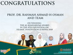 Congratulations on winning Al-khawarizmi Award