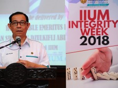 Rector's speech during the closing of IIUM Integrity Week 2018