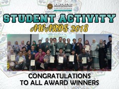Congratulations to all winner during IIUM Student Activity Awards 2018