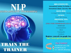 NLP (NEURO-LINGUISTIC PROGRAMMING) (2 - 4 August 2019/Friday - Sunday)