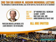 2ND TAN SRI HARUN HASHIM MEMORIAL LECTURE (28TH NOVEMBER 2018)