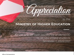 HEARTIEST APPRECIATION - MINISTRY OF HIGHER EDUCATION