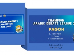 CONGRATULATORY WISHES TO IIUM PAGOH ARABIC DEBATE TEAM FOR WINNING THE IIUM ARABIC DEBATE LEAGUE CHAMPIONSHIP