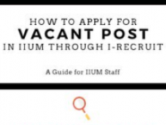 How to Apply for Vacant Post in IIUM through i-Recruit
