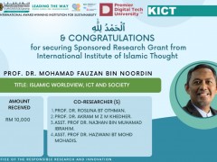 Congratulations to Prof. Dr. Muhamad Fauzan bin Noordin