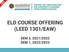 (UPDATED) ELD Course Offering (LEED 1301/EAW)