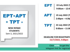 EPT/APT/TPT NEW INTAKE SEM 3, 2021/2022