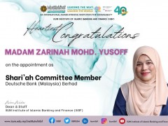 Heartiest Congratulations to Madam Zarinah Mohd. Yusoff