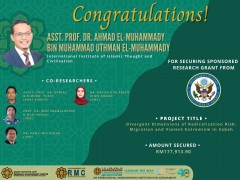 Congratulations Asst. Prof. Dr. Ahmad El-Muhammady bin Muhammad Uthman El-Muhammady and team members