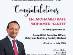 Congratulations to En. Mohamed Rafe Mohamed Haneef, Group Chief Executive Officer of MBSB