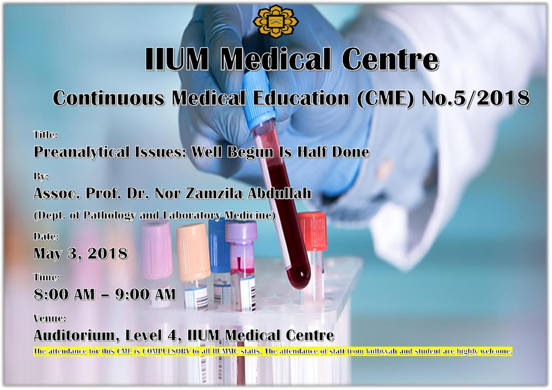 CONTINUOUS MEDICAL EDUCATION (CME) NO.​5/20​18​​​