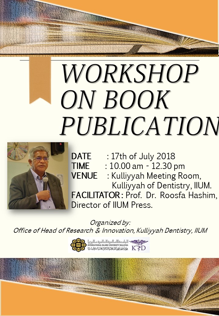 Book Publication Workshop by Director of IIUM Press
