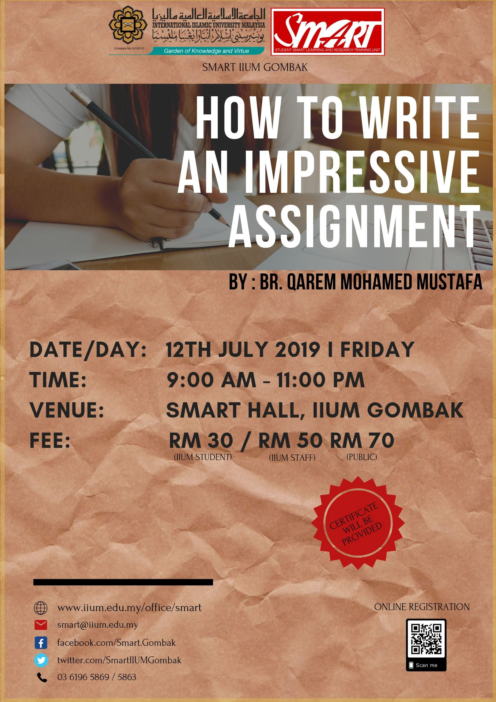 WORKSHOP : HOW TO WRITE AN IMPRESSIVE ASSIGNMENT