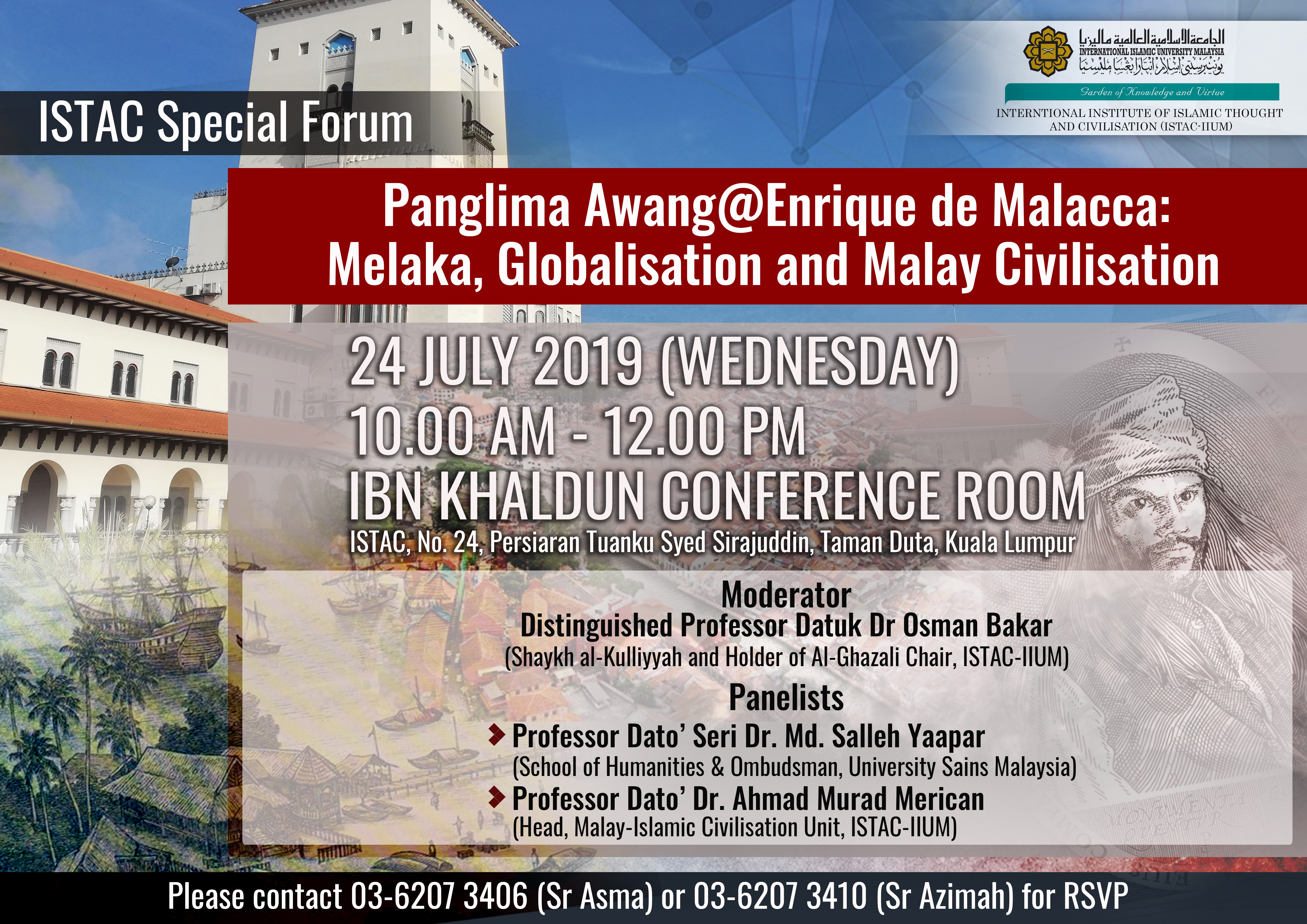 ISTAC SPECIAL FORUM: Panglima Awang@Enrique de Malacca: