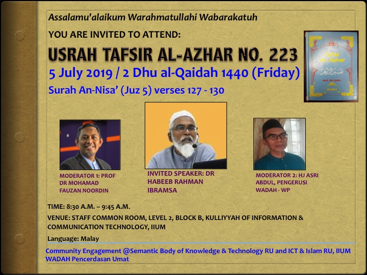 USRAH TAFSIR AL-AZHAR NO. 223