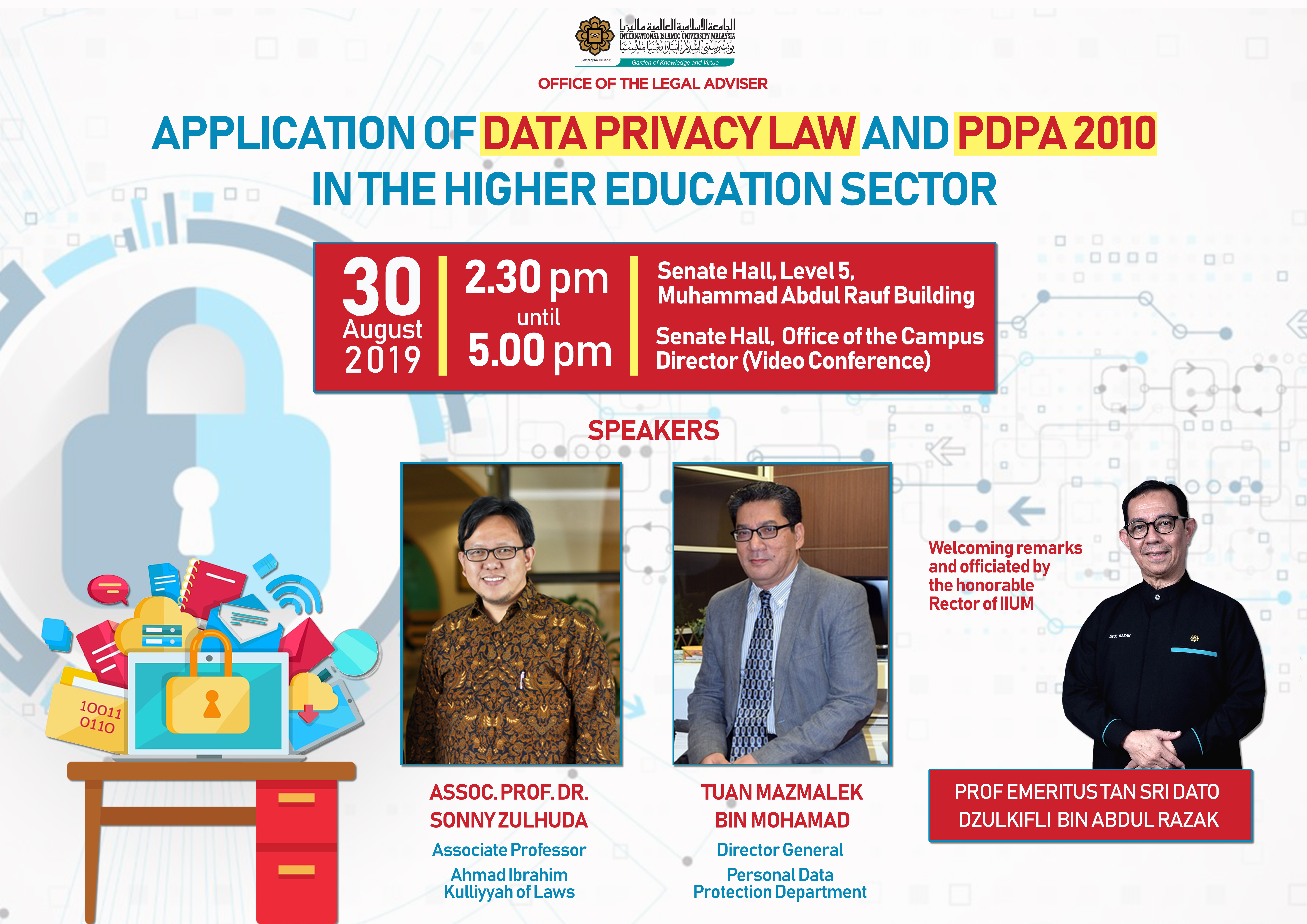 HALF-DAY SEMINAR ON APPLICATION OF DATA PRIVACY LAW AND PDPA 2010 IN HIGHER EDUCATION SECTOR