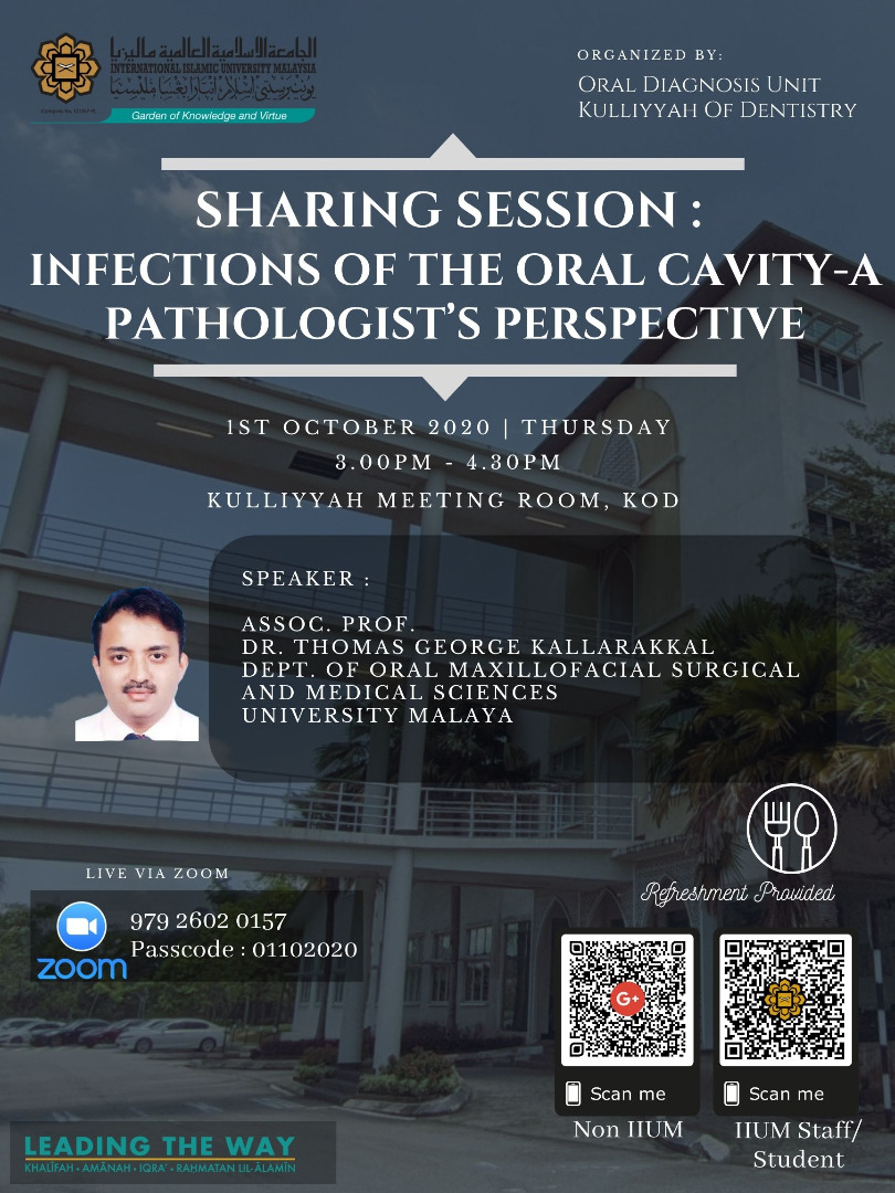 Sharing Session: Infections of the Oral Cavity: A Pathologist's Perspective