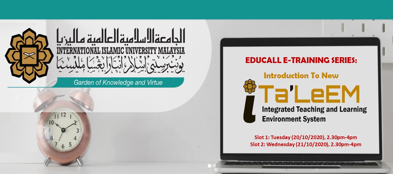 EDUCALL e-Training Series: Introduction to New iTa'LeEM