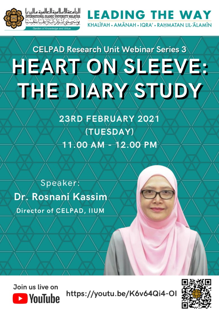 CELPAD Research Unit Webinar Series 3: Heart on Sleeve: The Diary Study