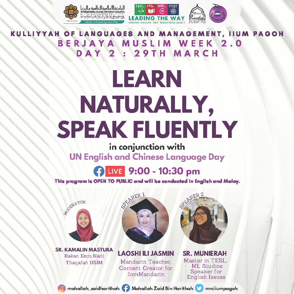 Berjaya Muslim Week 2.0 : Learn Naturally, Speak Fluently