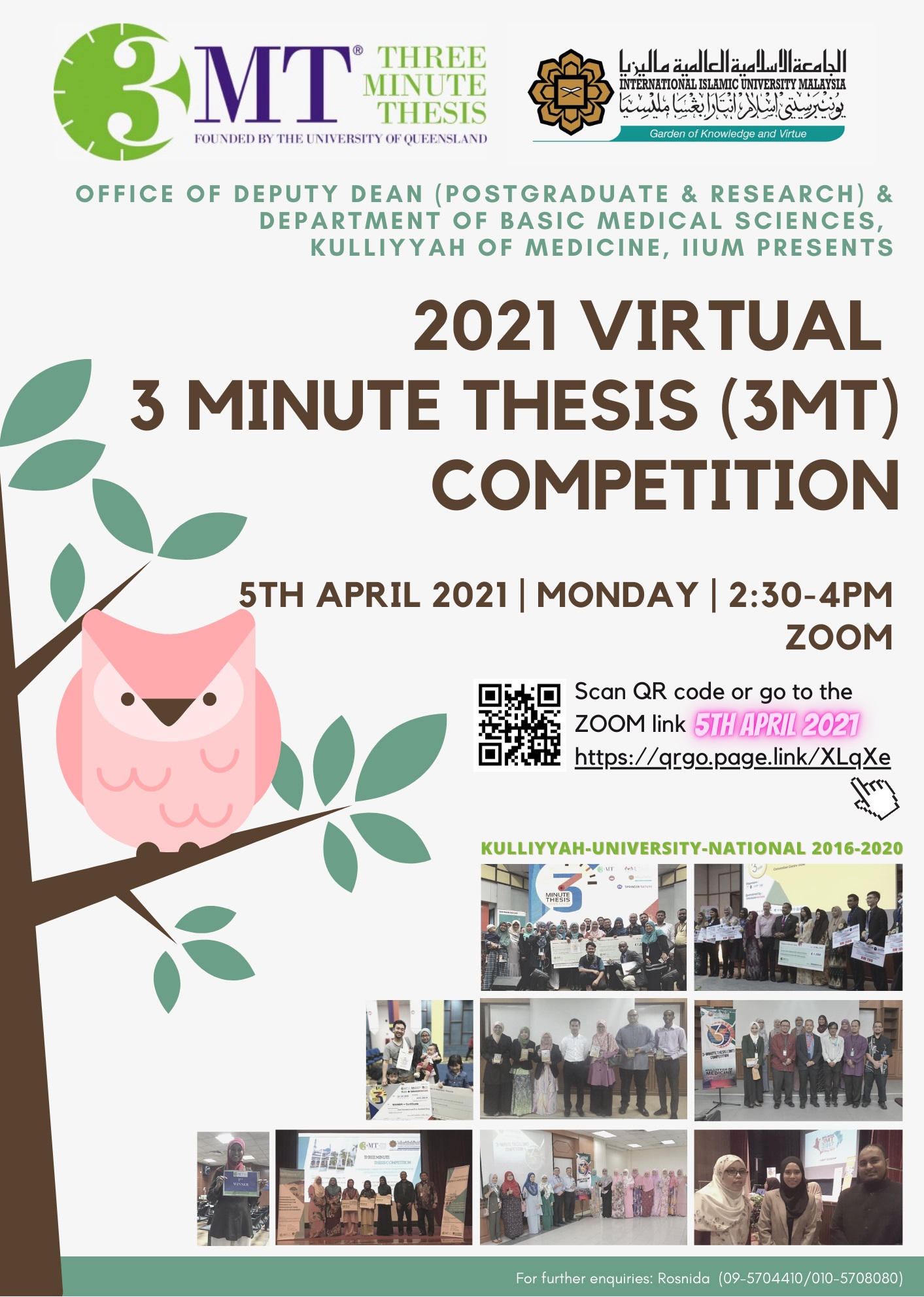 2021 Virtual 3-Minute Thesis Competition