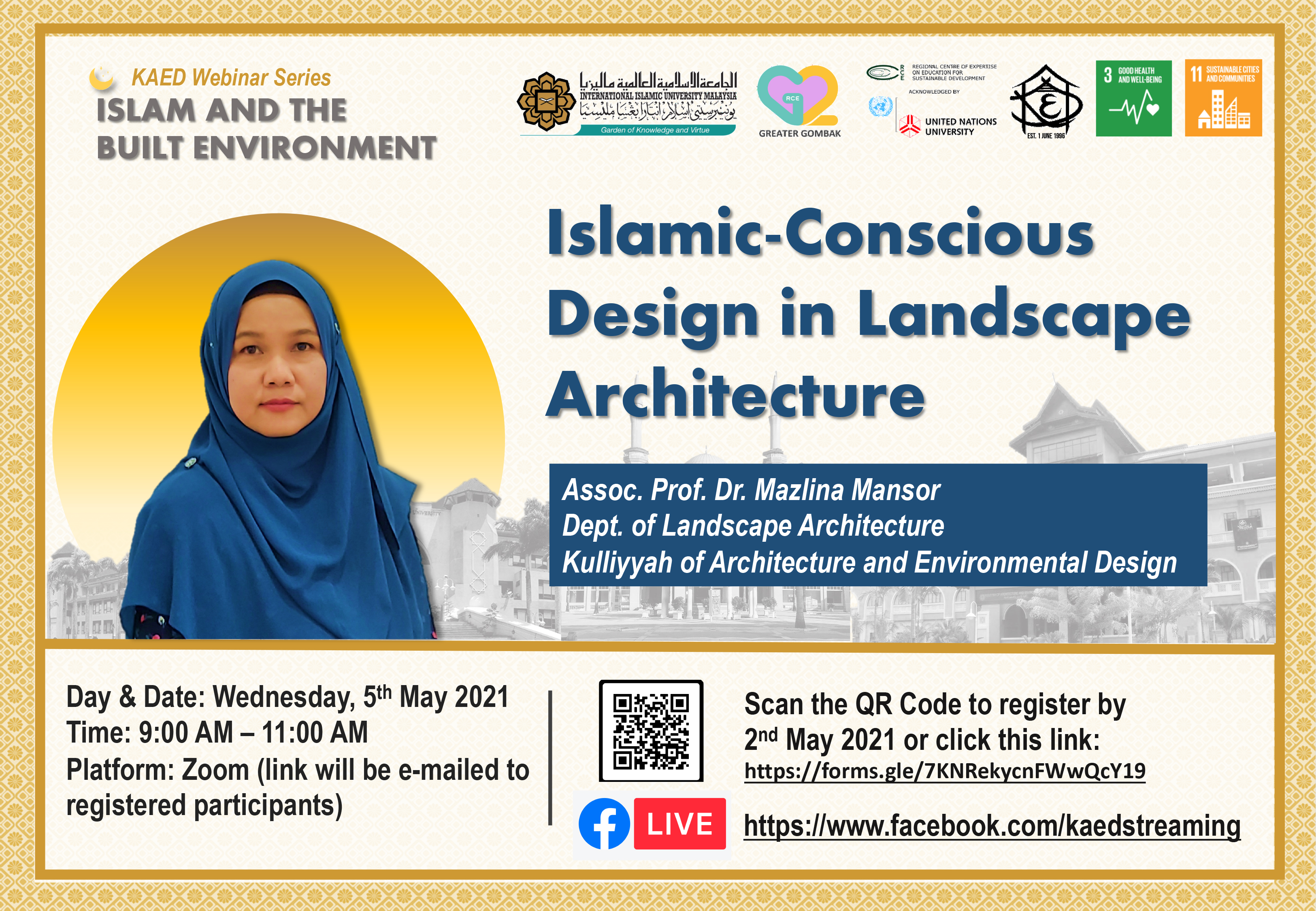 Islamic-Conscious Design in Landscape Architecture Webinar